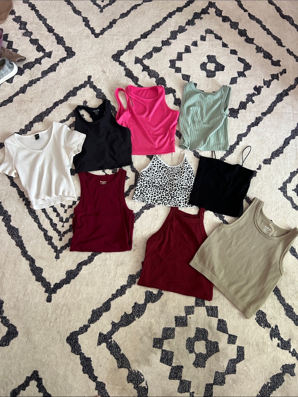 American Eagle Outfitters Hot Pink Ribbed Tank Top